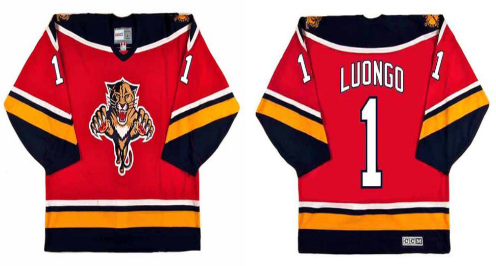 2019 Men Florida Panthers 1 Loungo red CCM NHL jerseys